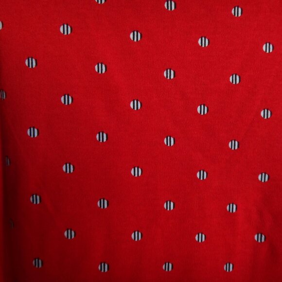 ASTROLOGIE Women's  Red Top w/White Circles-Stripes 100% Cotton NEW Size 2X - Picture 6 of 6